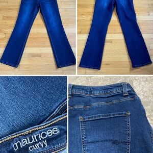 Maurices womens curvy bootcut jeans sz 9/10R high rise dark wash stretch denim